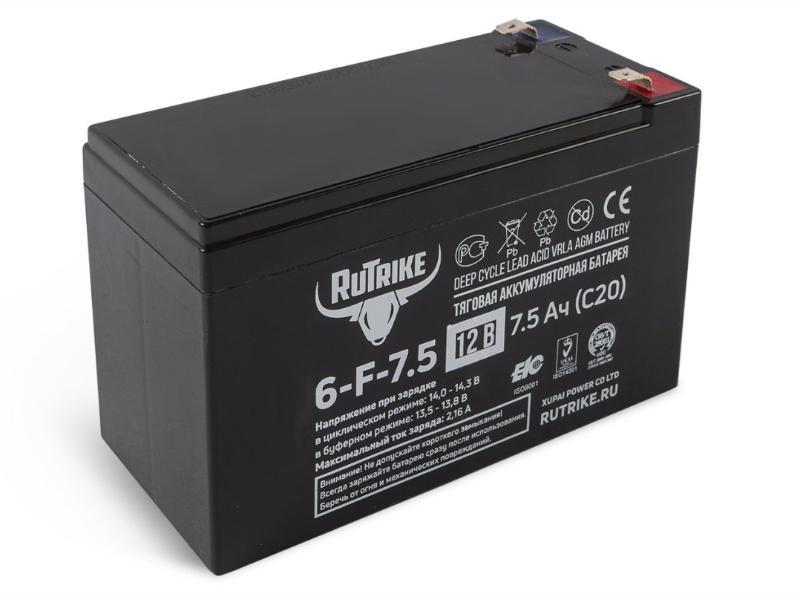 Тяговый аккумулятор RuTrike 6-F-7,5 (12V7,5A/H C20) - фото 1 - id-p203975537