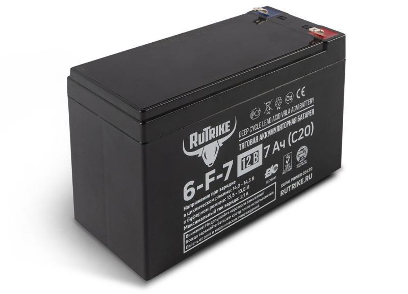 Тяговый аккумулятор RuTrike 6-F-7 (12V7A/H C20) - фото 1 - id-p203975538
