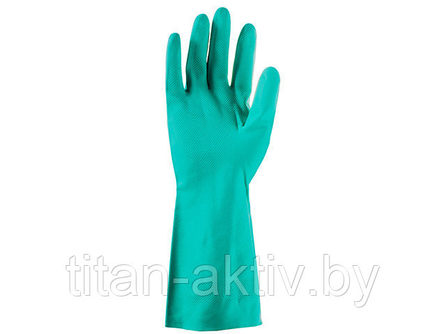 Перчатки К80 Щ50 нитриловые защитные промышленные, р-р 8/М, зеленые, JetaSafety (Защитные промышленн