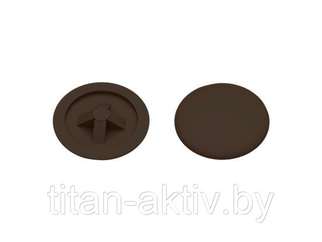 Заглушка под отверстие, декоративная 16 мм темно-коричневая (1000 шт в пакете) STARFIX