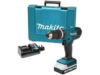 Аккум. ударная дрель-шуруповерт MAKITA HP 457 DW в чем. (18.0 В, 1 акк., 1.5 А/ч Li-Ion, 2 скор., 42