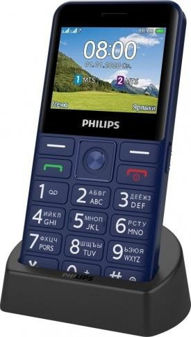Мобильный телефон Philips Xenium E207 (синий) - фото 2 - id-p203977883