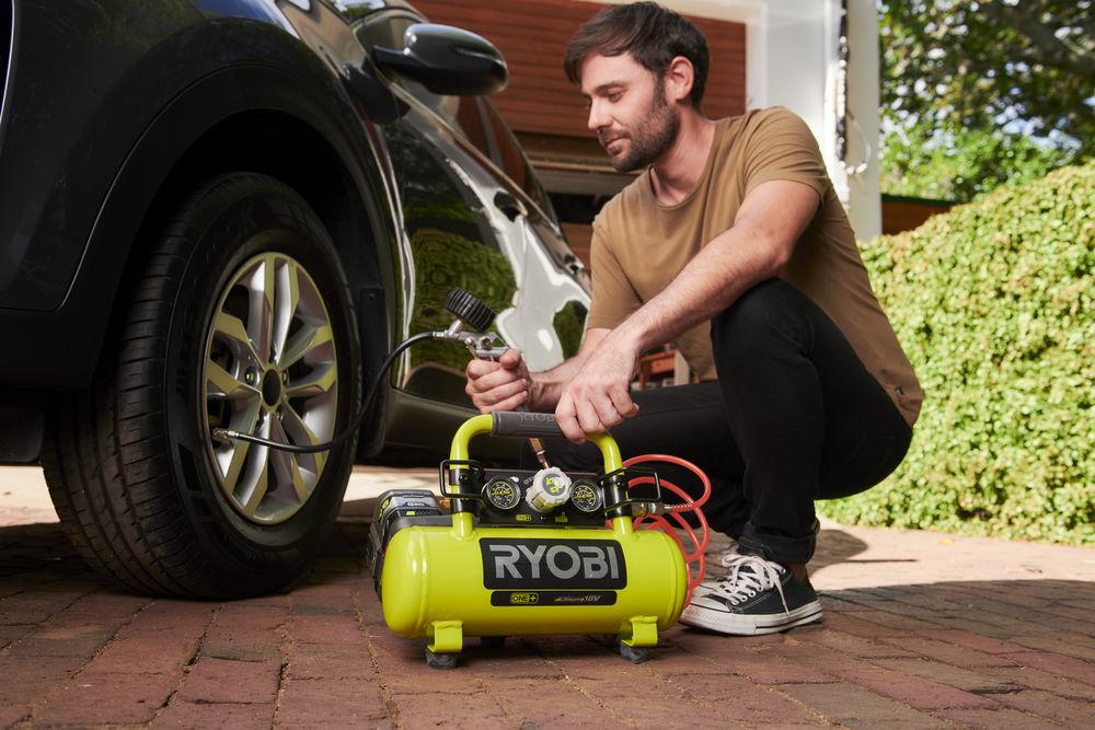 ONE + / Компрессор безмасляный коаксиальный аккумуляторный RYOBI R18AC-0 (без батареи) - фото 5 - id-p203981722