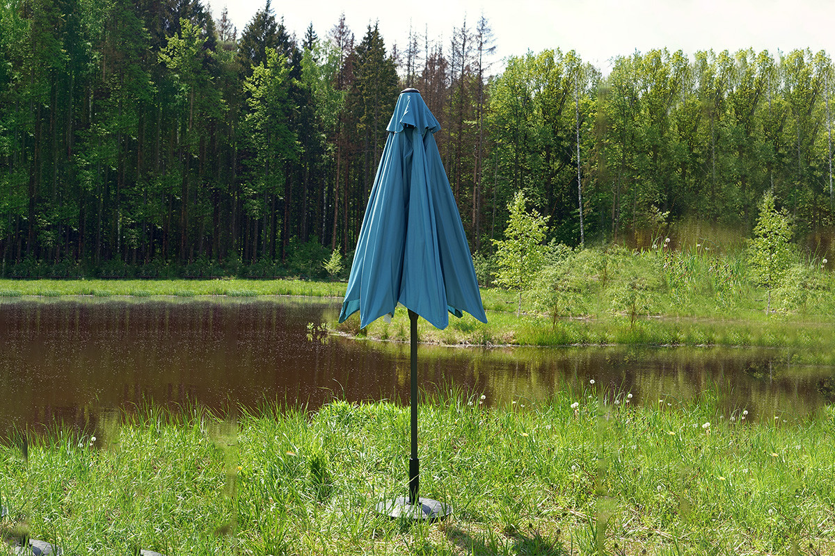 Зонт САЛЕРНО, цвет бирюзовый, наклонный, диаметр 2.7 м - фото 3 - id-p203987192