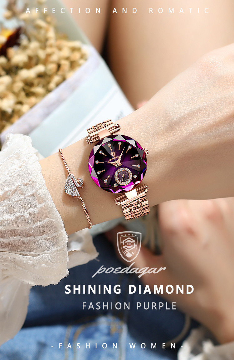 Оригинальные кварцевые женские часы Diamond "POEDAGAR" - фото 8 - id-p203987239