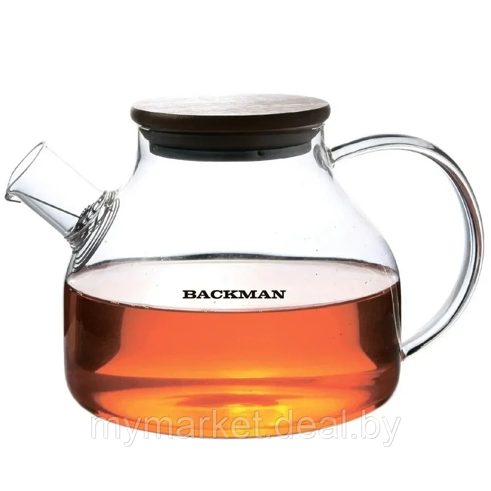 Чайник заварочный жаропрочное стекло 600 мл BACKMAN BM-0324 - фото 1 - id-p203987556