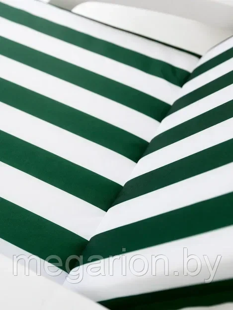 Матрас для шезлонга 180х55х6 Бело-зеленый - фото 4 - id-p202203359