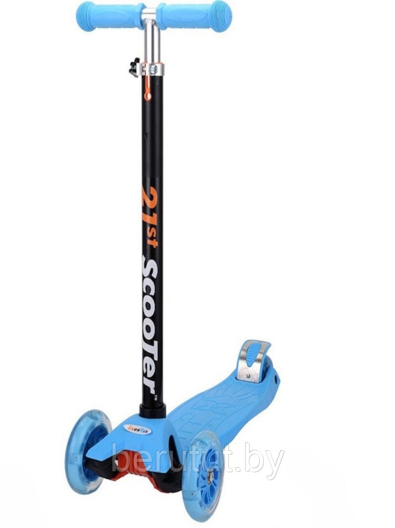 Самокат трехколесный детский со светящимися колесами Scooter Maxi - фото 4 - id-p203989159