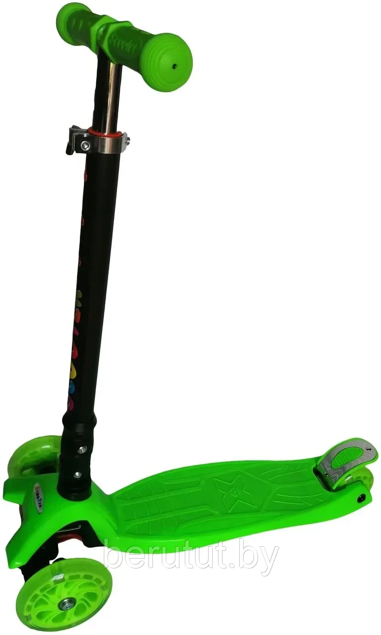 Самокат трехколесный детский со светящимися колесами Scooter Maxi - фото 5 - id-p203989159