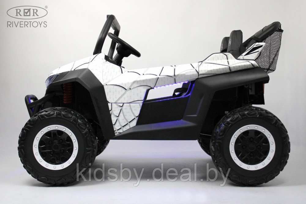 Детский электромобиль RiverToys T777TT 4WD (белый паук) Buggy Полноприводный, двухместный - фото 4 - id-p184973278