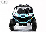 Детский электромобиль RiverToys P555PP (голубой) Buggy Двухместный с пультом, фото 2