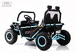 Детский электромобиль RiverToys P555PP (голубой) Buggy Двухместный с пультом, фото 4