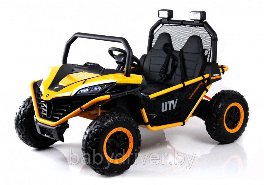 Детский электромобиль RiverToys P555PP (оранжевый) Buggy Двухместный с пультом