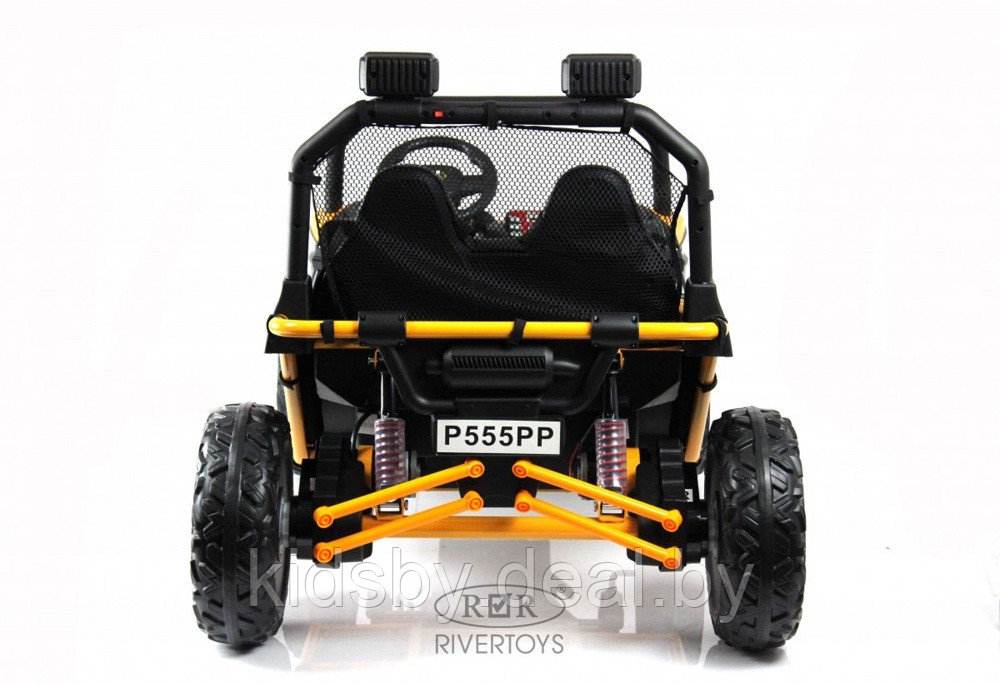 Детский электромобиль RiverToys P555PP (оранжевый) Buggy Двухместный с пультом - фото 5 - id-p202061007