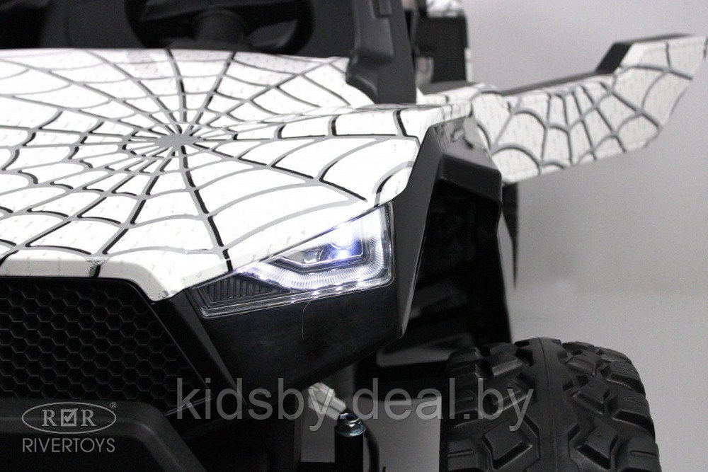 Детский электромобиль RiverToys Buggy A707AA 4WD (белый Spider) Кондиционер двухместный полноприводный - фото 6 - id-p203991182