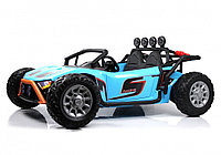 Детский электромобиль RiverToys JS3168 (синий) Двухместный