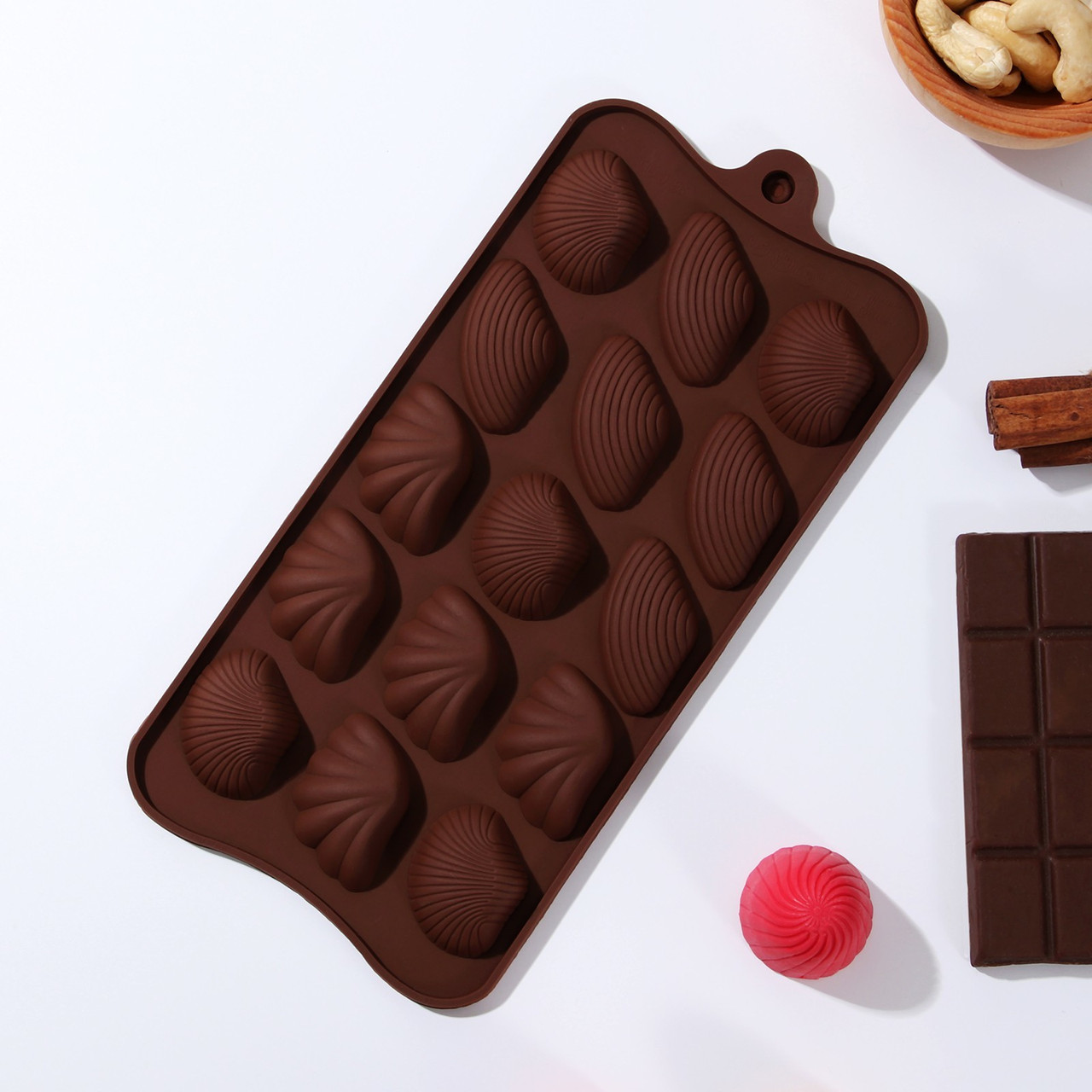 Форма для выпечки «Ракушки», 22×10,5 см, 15 ячеек