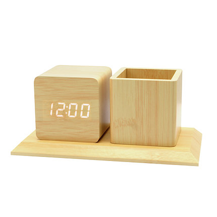 Многофункциональные часы – погодная станция с карандашницей, фото 2