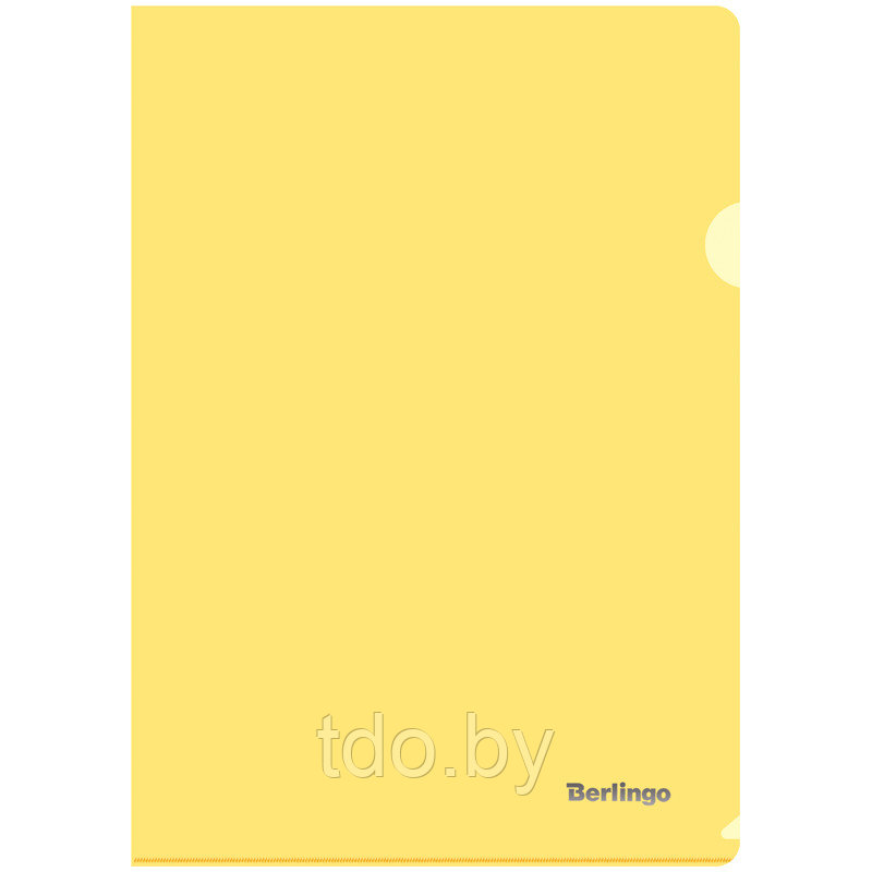 Папка-уголок Berlingo, А4, 180мкм, прозрачная желтая - фото 1 - id-p204005792