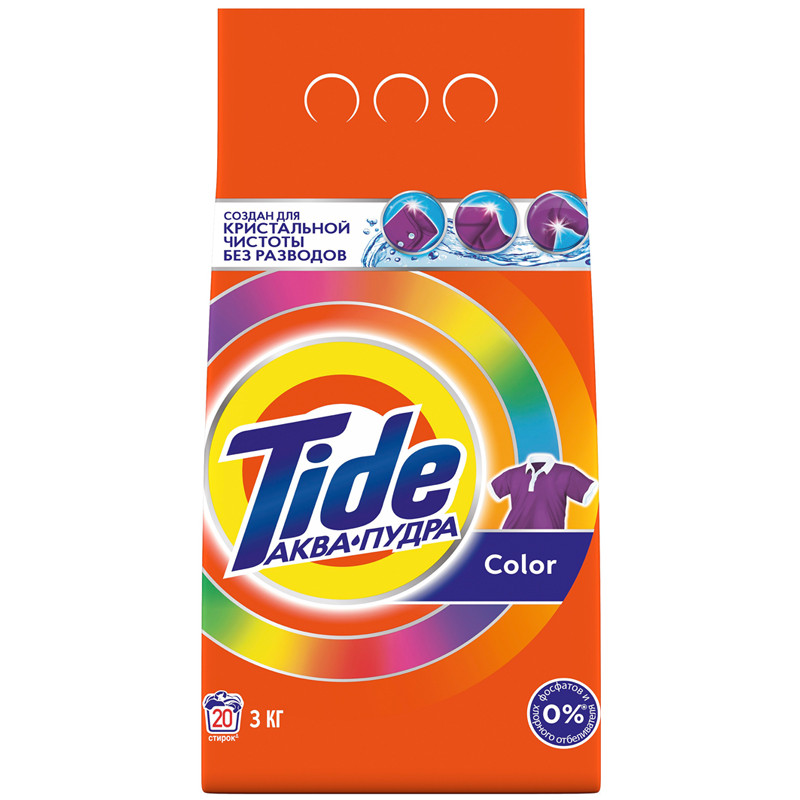 Порошок стиральный СМС TIDE Color автомат, 3 кг. - фото 1 - id-p204013911