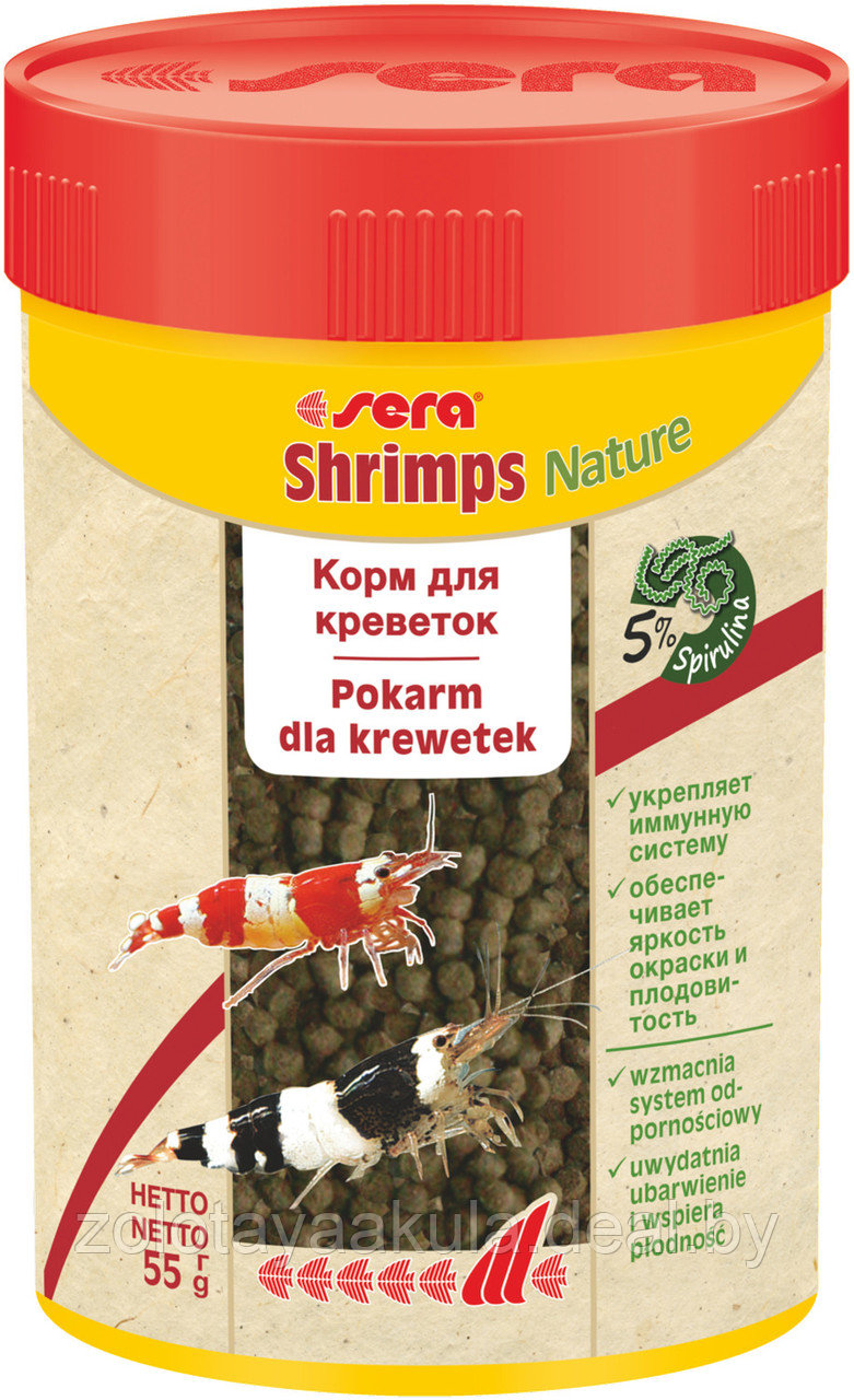Корм SERA 100мл Shrimps Natural Гранулы для креветок - фото 1 - id-p204014833