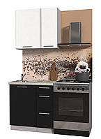 Кухня Мила Пластик А 0.8 м (80 см) Белый - Черный