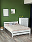 Двуспальная  кровать "Бора" 120х200 (белый воск), фото 4