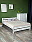 Двуспальная  кровать "Бора" 120х200 (белый воск), фото 5