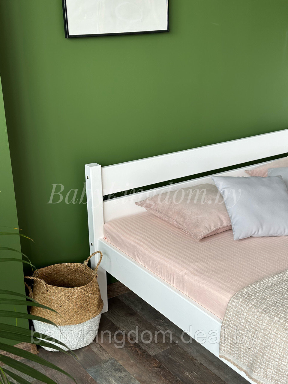 Двуспальная кровать "Бора" 140х200(белый воск) - фото 2 - id-p204017757