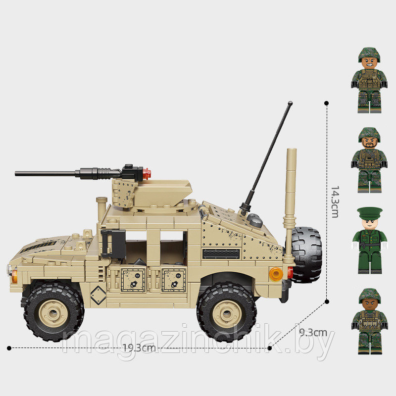 Конструктор Бронированный внедорожник Hummer M1114 Sembo 207121, 497 дет. - фото 4 - id-p204018456