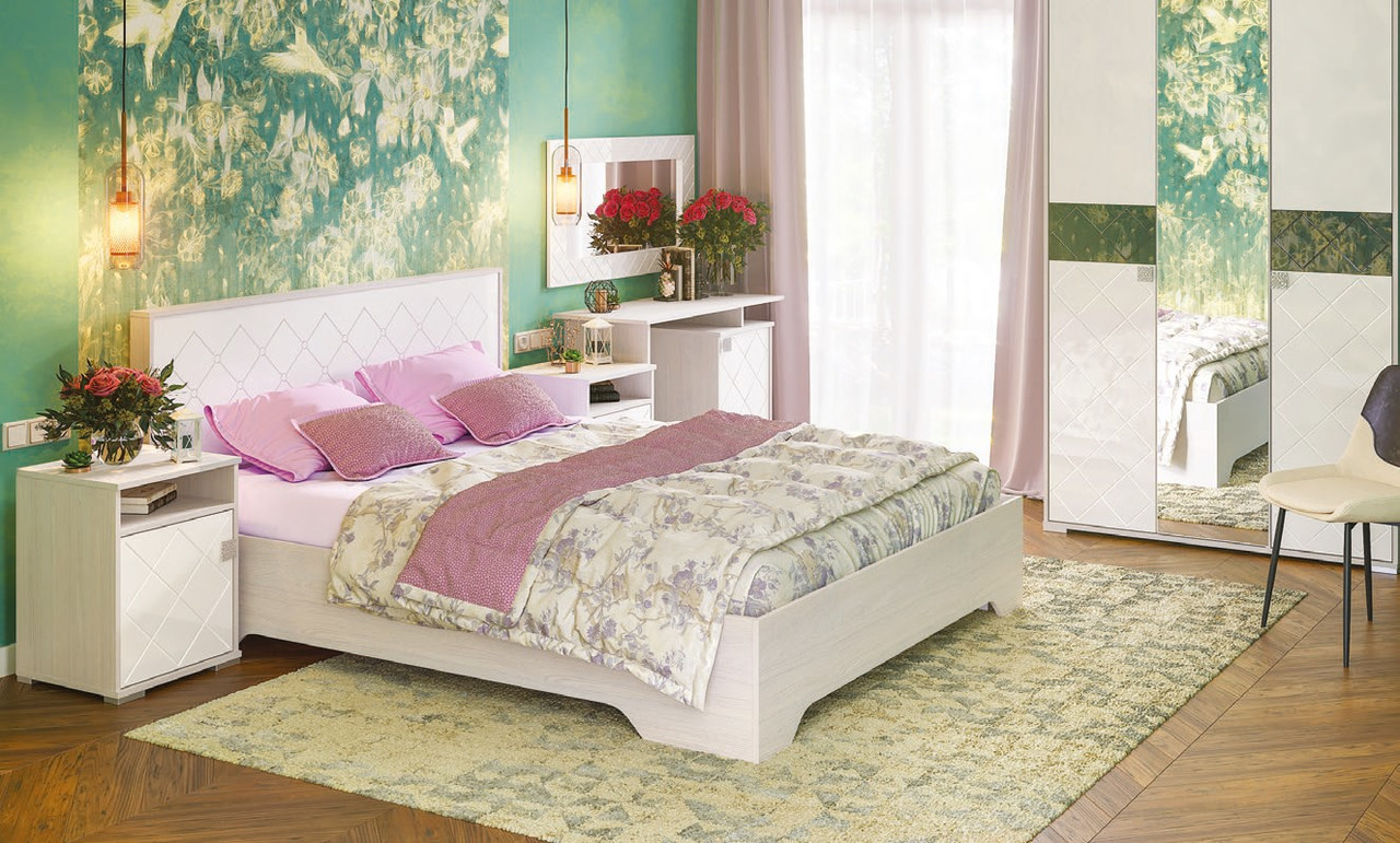 Модульная спальня Сальма 3 (Анкон-белый глянец) фабрика Стендмебель - фото 3 - id-p135008486