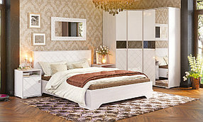 Модульная спальня Сальма 3 (Анкон-белый глянец) фабрика Стендмебель