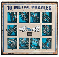 Набор из 10 головоломок Metal Puzzles Eureka (синий)