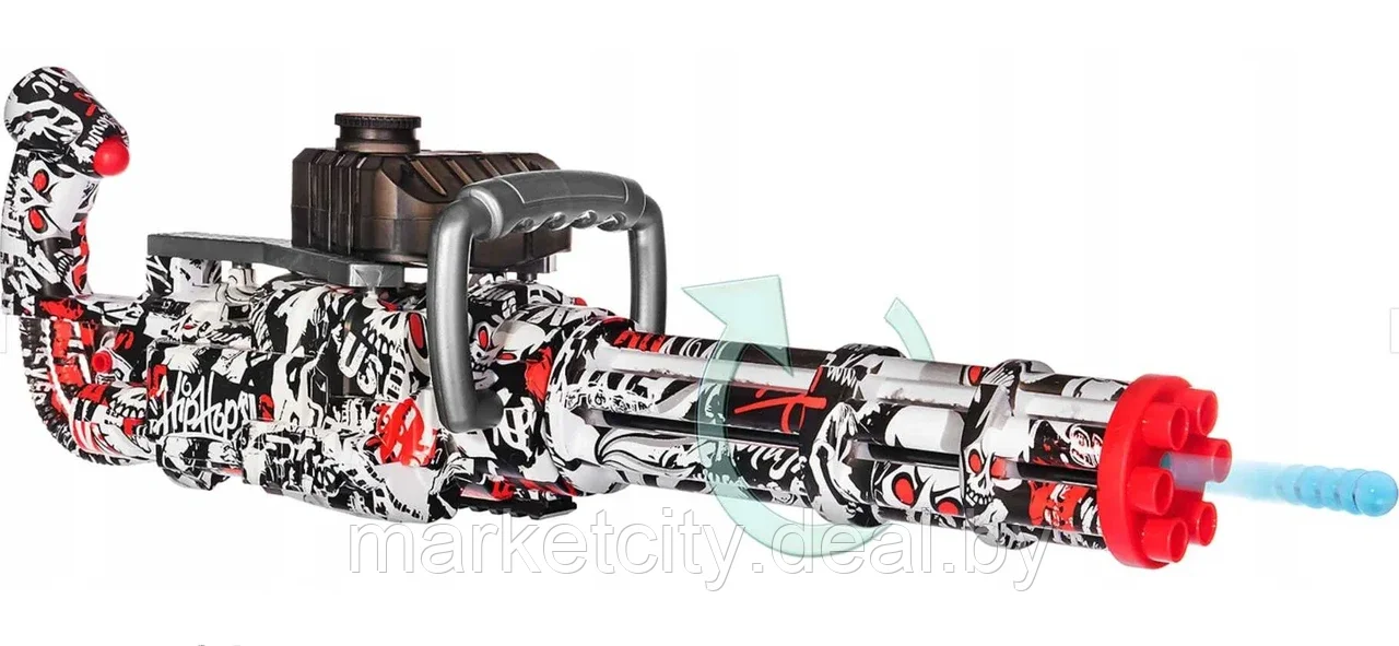 Детский аккумуляторный пулемет Гатлинга Миниган m134 автомат на орбизах Orbeez gun +3000 пулек - фото 6 - id-p204019877