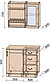 Кухня Мила Крафт 0.9м (90 см) Дуб лазурный, фото 2