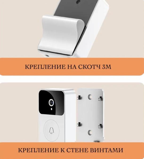 Умный беспроводной видеоглазок Mini Smart DOORBELL Wi-Fi управление (датчик движения, ночное видео, управление - фото 10 - id-p204024833