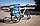 Велосумка на багажник Турлан Мустанг-70 л синий/желтый, фото 4