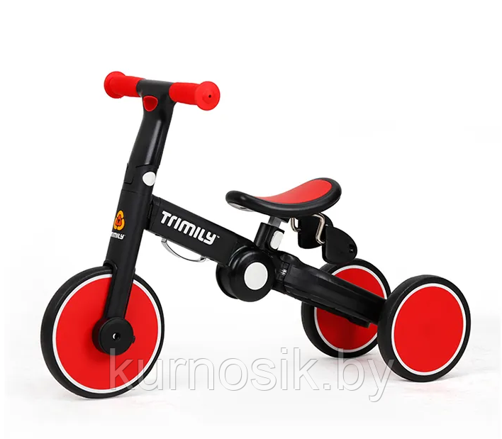 Велосипед-беговел детский 3в1 складной TRIMILY красный T801