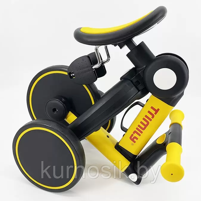 Велосипед-беговел детский 3в1 складной Belashimi желтый T801 - фото 9 - id-p204032950