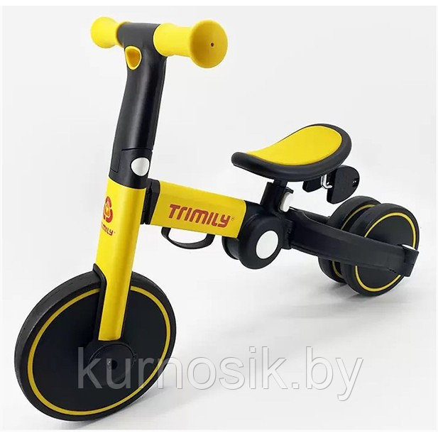 Велосипед-беговел детский 3в1 складной Belashimi желтый T801 - фото 2 - id-p204032950