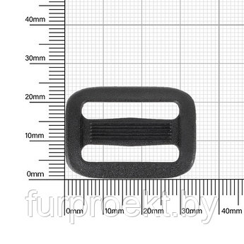 Пряжка 25 мм 2-х щелевая ДЩ25 черн. (Б)