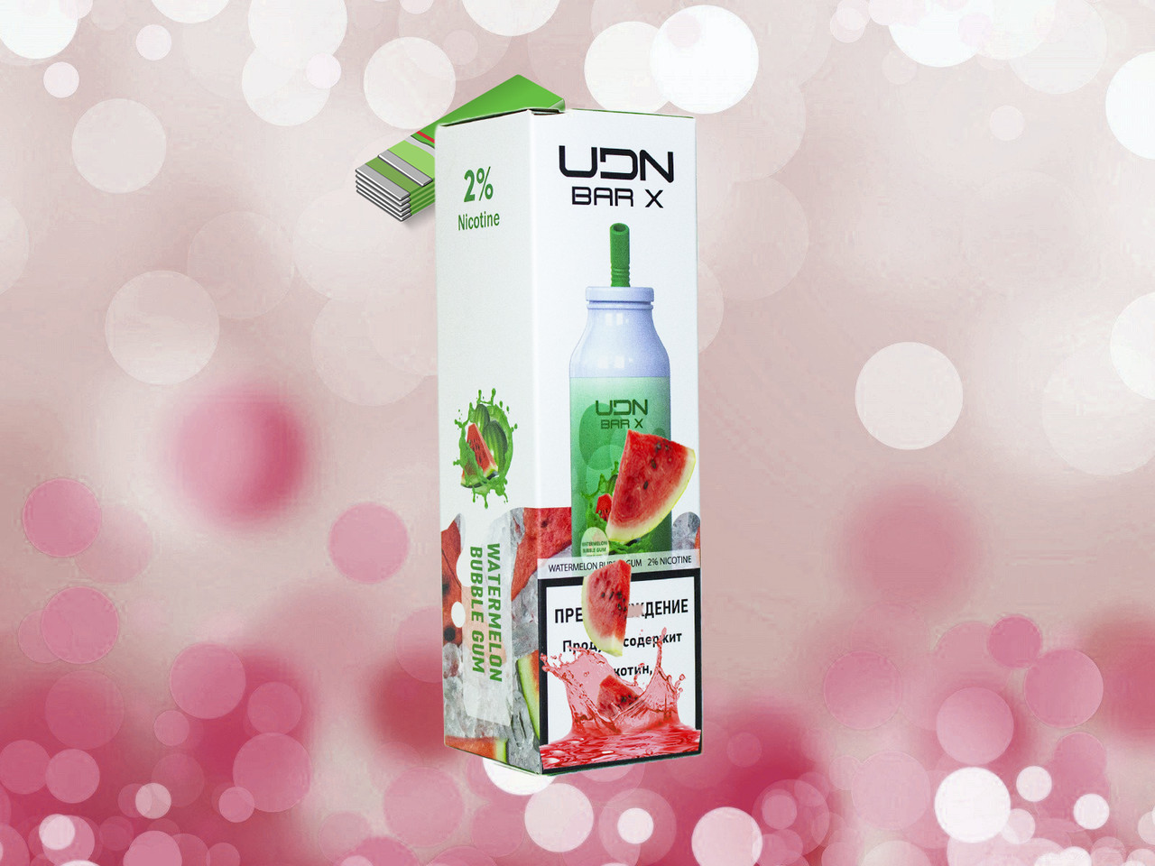 UDN BAR X (Арбузная Жвачка) 7000 затяжек, перезаряжаемый