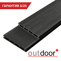 Террасная доска ДПК Outdoor 3D 150*25*3000 мм. STORM/вельвет черная