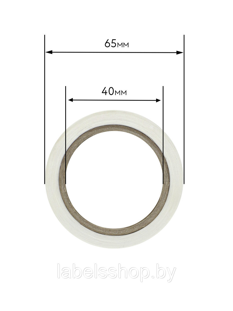 Круглые прозрачные самоклеящиеся наклейки / этикетки в виде круга (D 50 мм), 300 шт в ролике. - фото 6 - id-p204047676