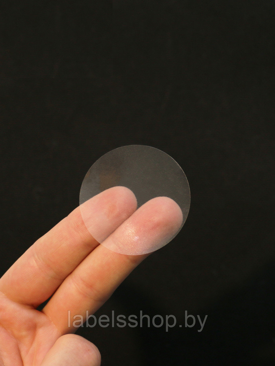 Круглые прозрачные самоклеящиеся наклейки / этикетки в виде круга (D 50 мм), 300 шт в ролике. - фото 2 - id-p204047676