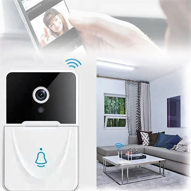 Умный беспроводной видеоглазок Mini Smart DOORBELL Wi-Fi управление (датчик движения, ночное видео, управление - фото 8 - id-p204049641