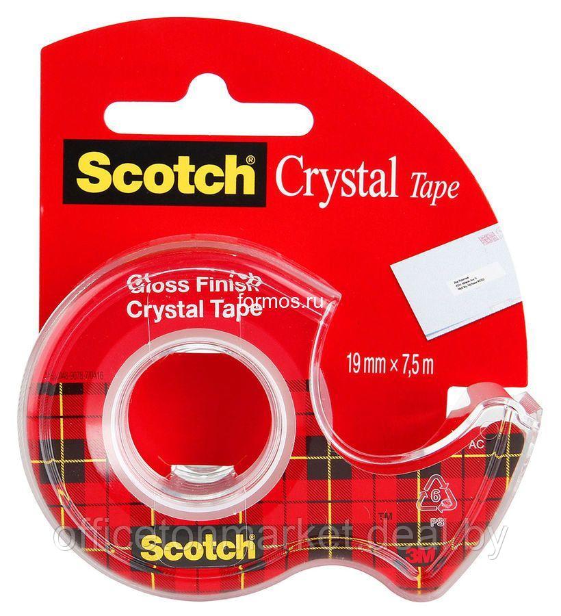 Клейкая лента Scotch "Crystal" в диспенсере, 19x7.5 мм/м - фото 1 - id-p204048544
