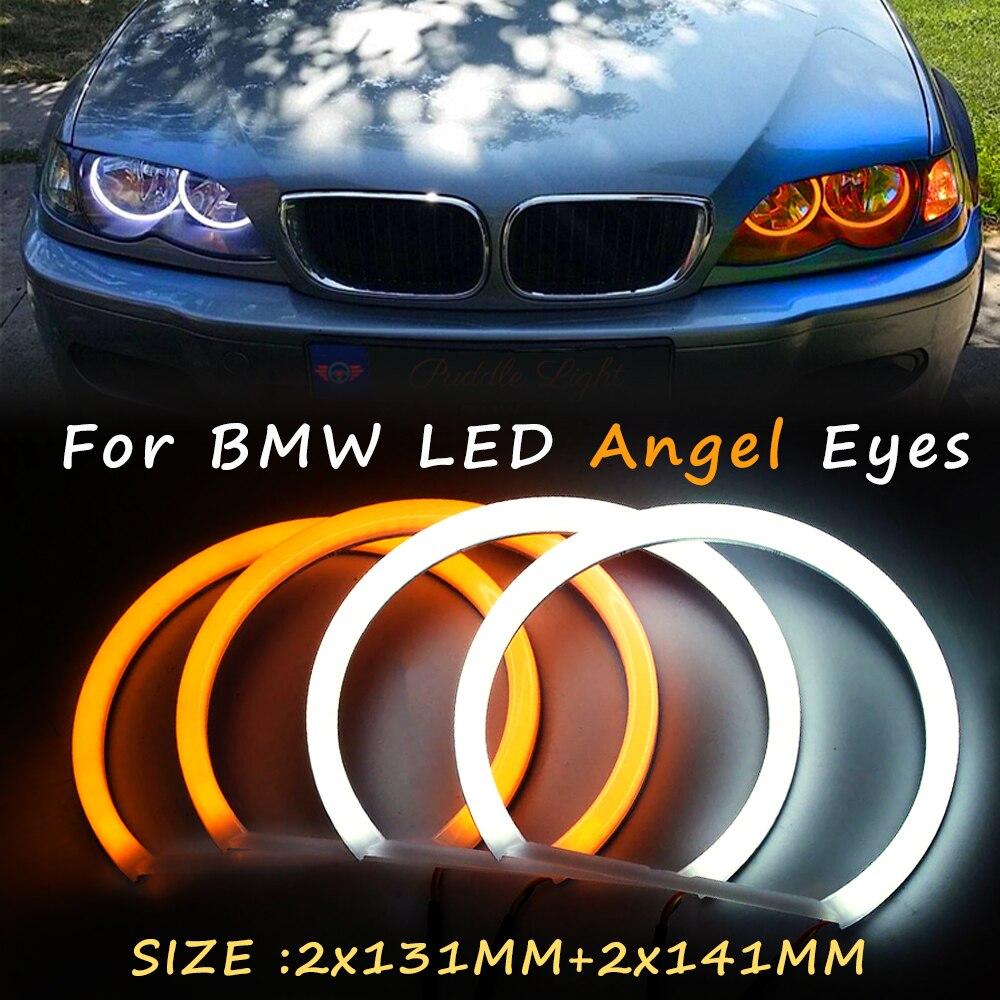 Ангельские глазки ОРАНЖЕВЫЕ BMW E46 (131*2+146*2 ) - фото 1 - id-p204049962