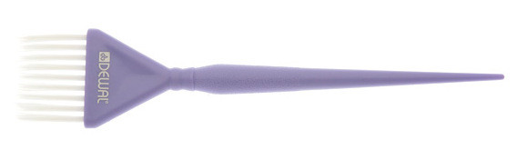 Кисть для окрашивания DEWAL, голубая , с белой прямой щетиной, широкая 40 мм