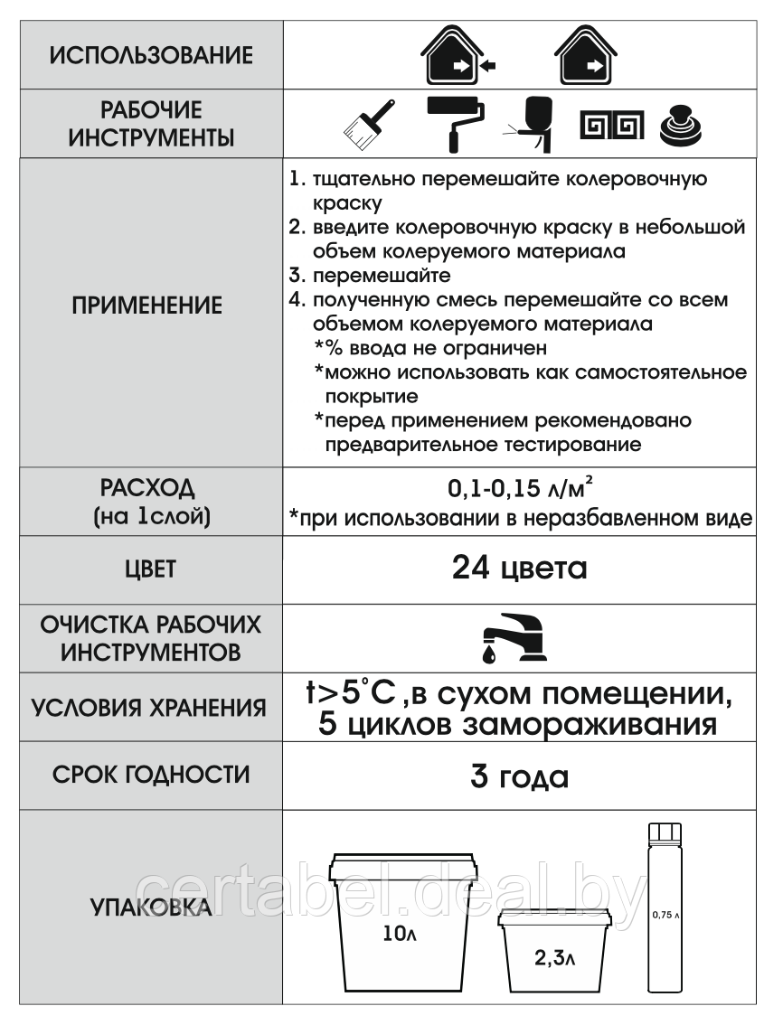 Колеровочная краска Palizh Интерьер/фасад (750мл, ЖЕЛТАЯ №504) - фото 4 - id-p204062999